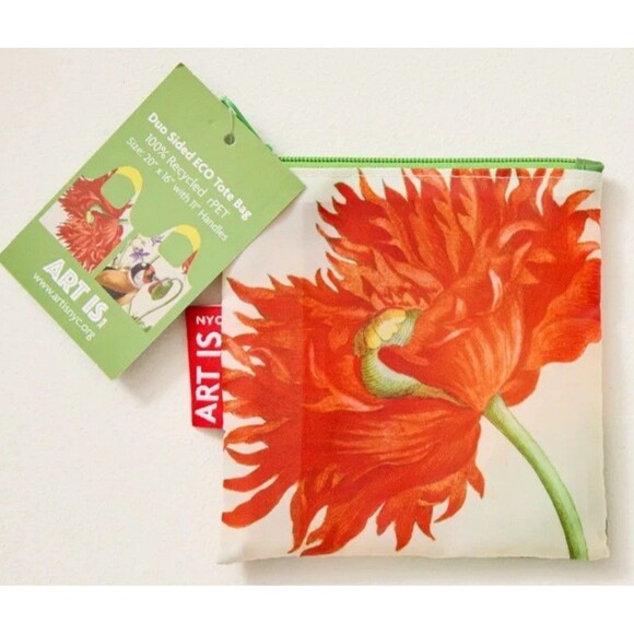 Maria Sibylla Merian Botanical Artwork Zipper Pouch Goldfinch Poppy Travel Bag - Picture 4 of 4